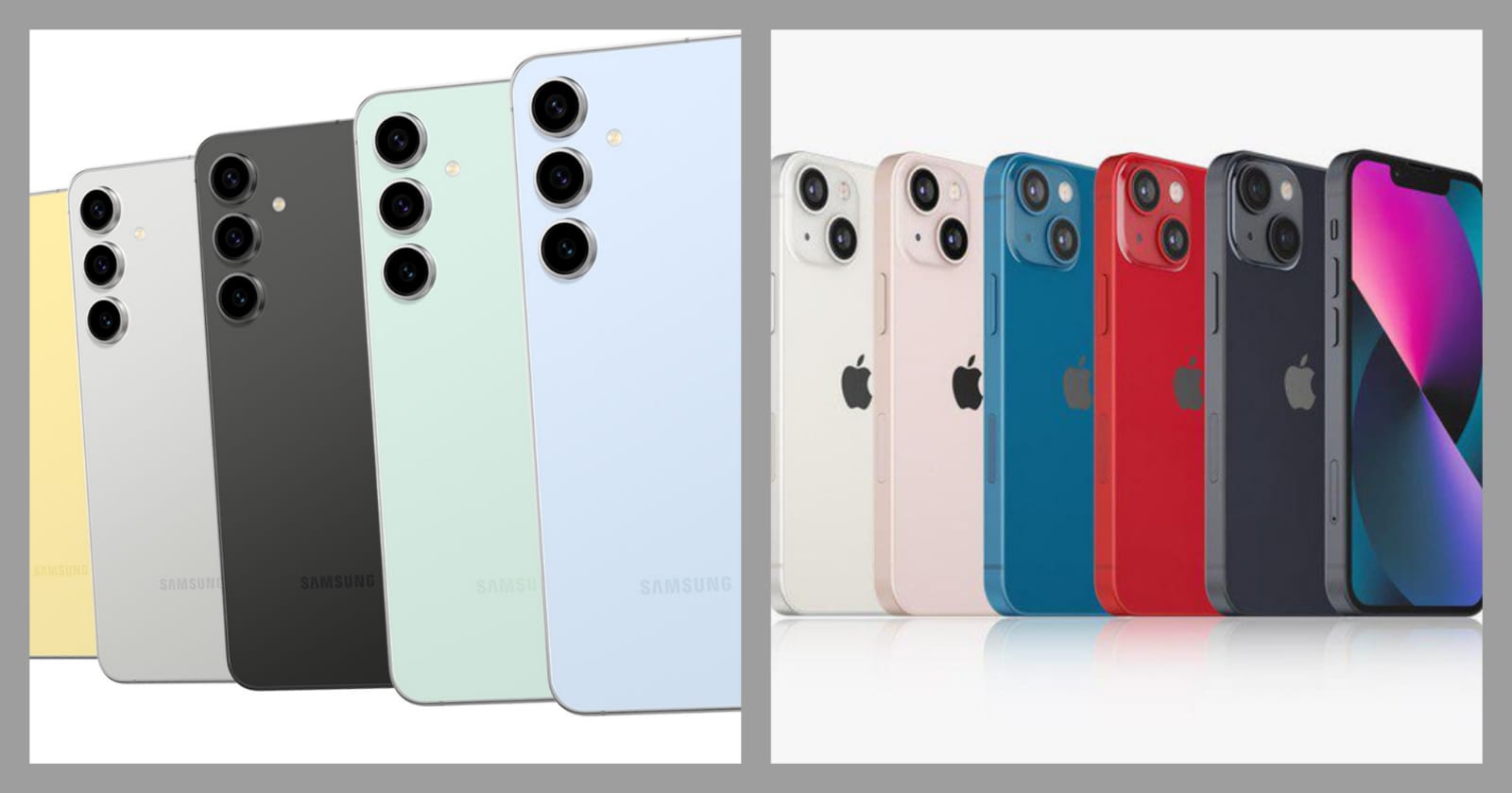 Visual Samsung S24 FE Vs Iphone 13