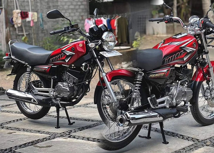 Tampilan sepeda motor Yamaha RX King Peredam.