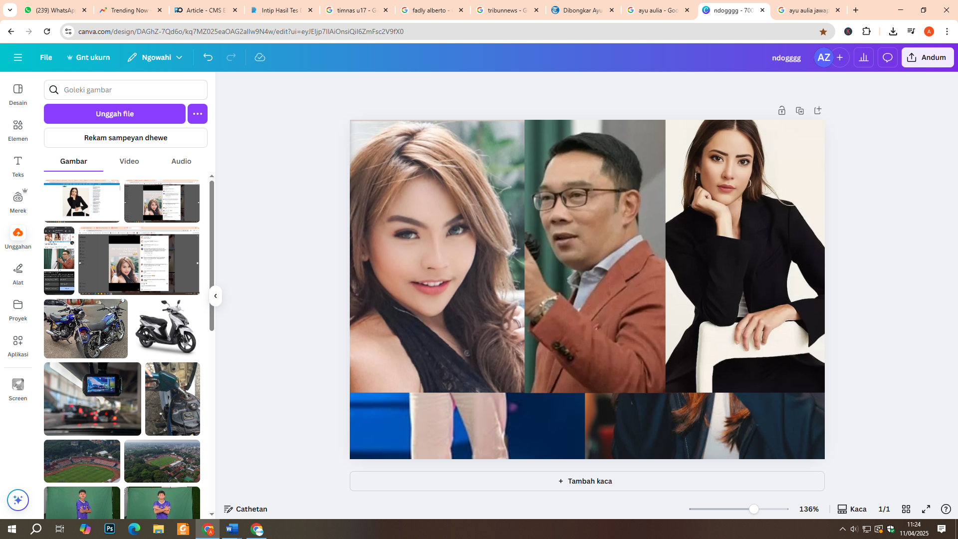 Lisa Mariana, Ridwan Kamil, Ayu Aulia