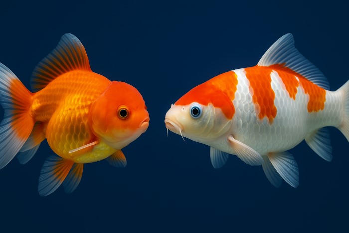 Ikan Mas Koki dan Ikan Koi, punya ciri masing-masing yang mudah dibedakan