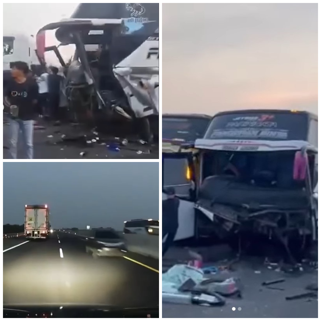 Kecelakaan bus rombongan Bonek di Jalan Tol Pekalongan