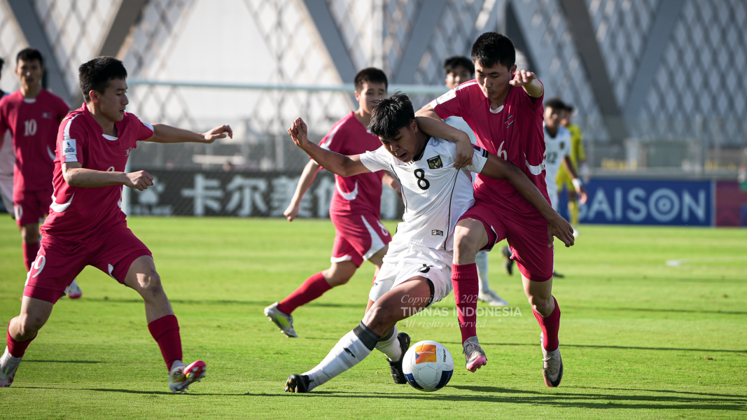 Timnas Indonesia U17 saat melawan Korea Utara U17.