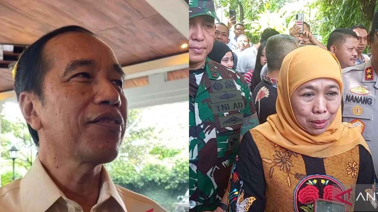 Gubernur Jawa Timur Khofifah Indar Parawansa bersama Kapolda Jatim Irjen Pol Nanang Avianto dan Pangdam V Brawijaya Mayjen TNI Rudy Saladin bersilaturahmi ke kediaman Presiden RI ke-7 Joko Widodo.