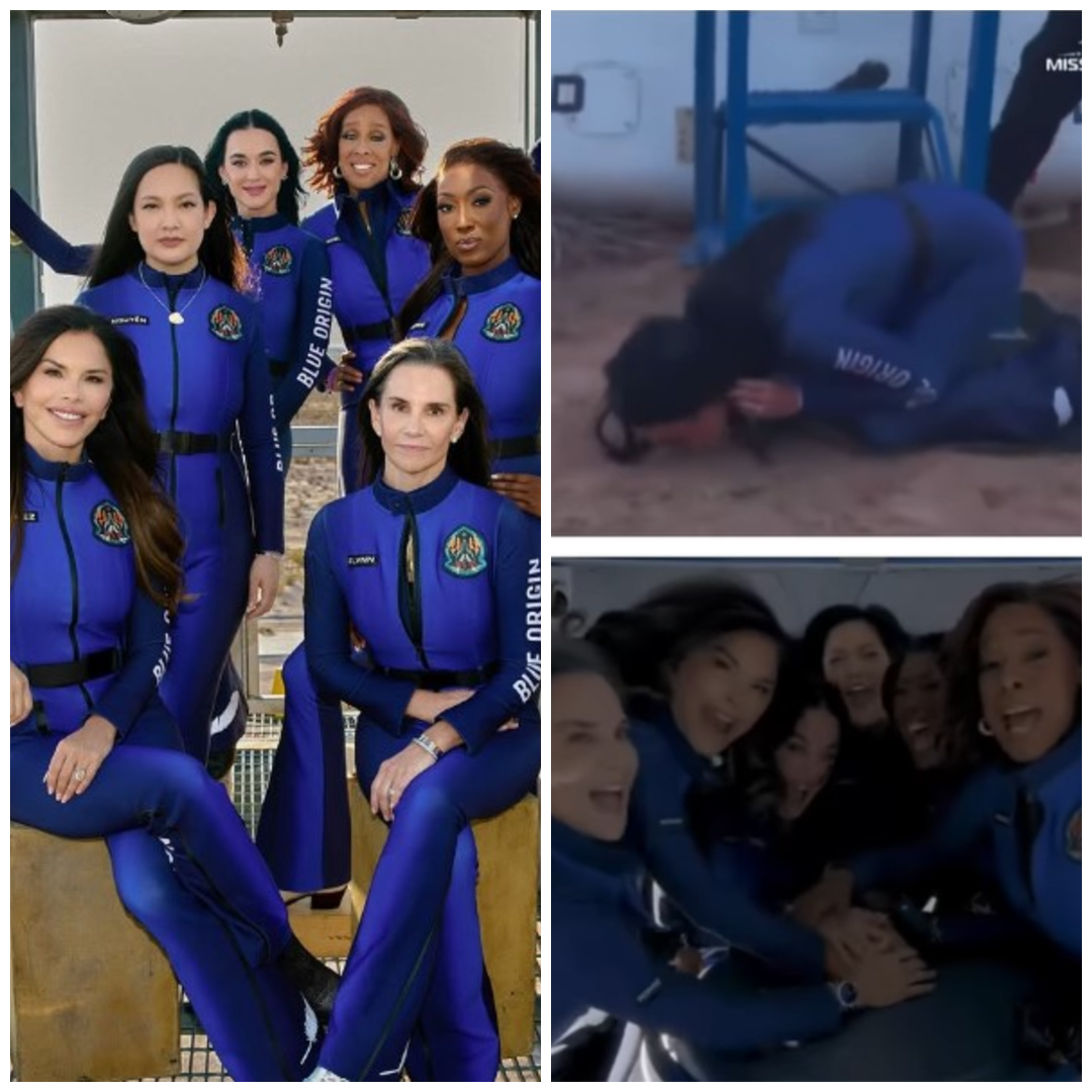 Katy Perry melakukan perjalanan singkat ke luar angkasa bersama lima perempuan lainnya.