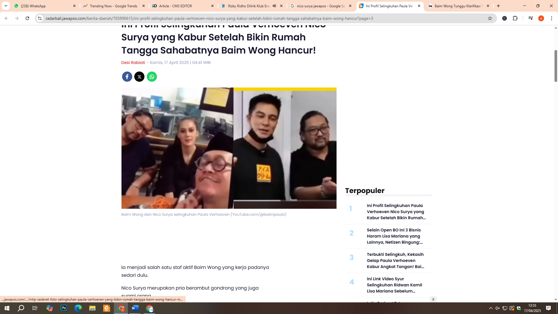 Baim Paula Bercerai