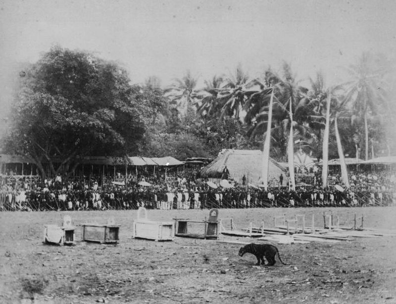 Foto Rampogan Macan, Foto diambil antara tahun 1870-1892 (Tropenmuseum)