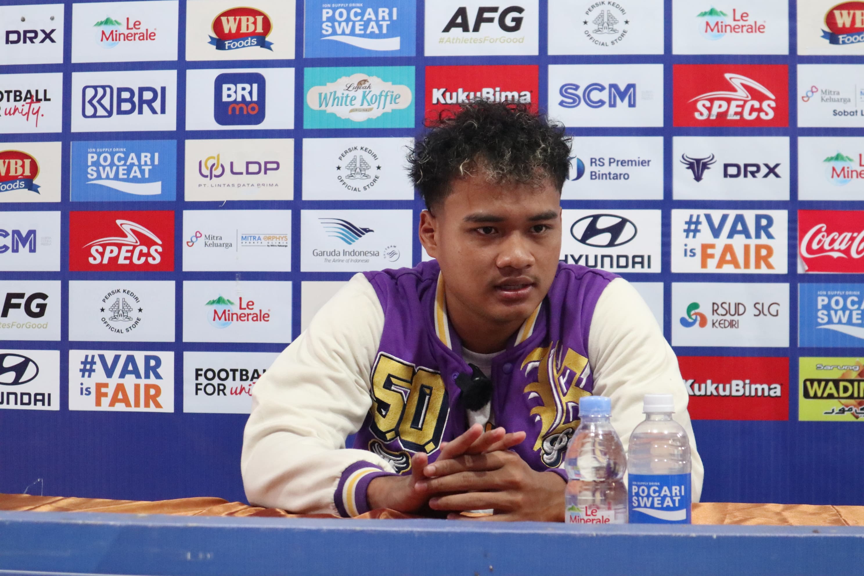 Husna Al Malik saat mengikuti press conference jelang laga Persik vs Persija.
