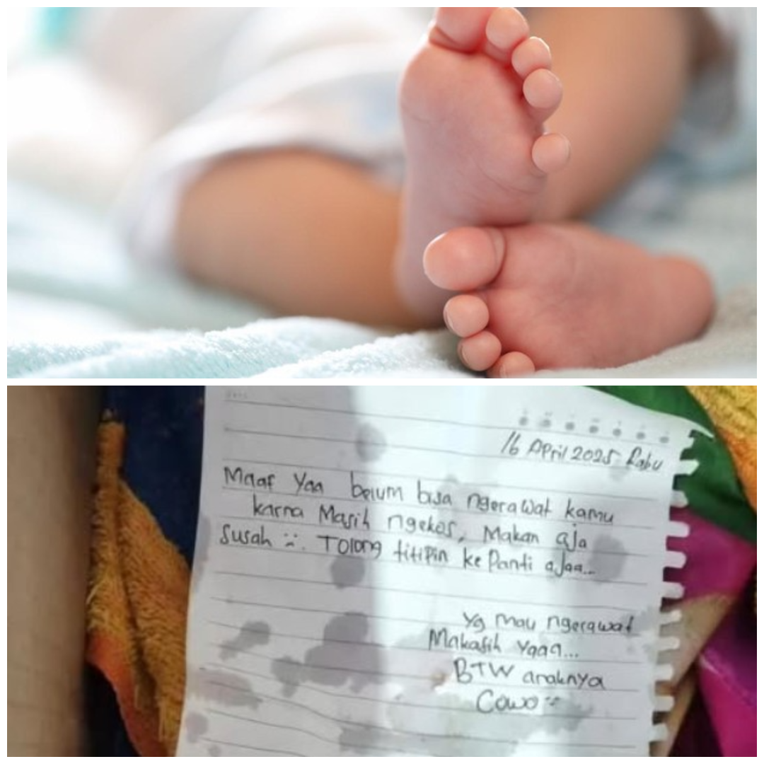 Sepucuk surat yang ditemukan bersama dengan bayi di Jepara