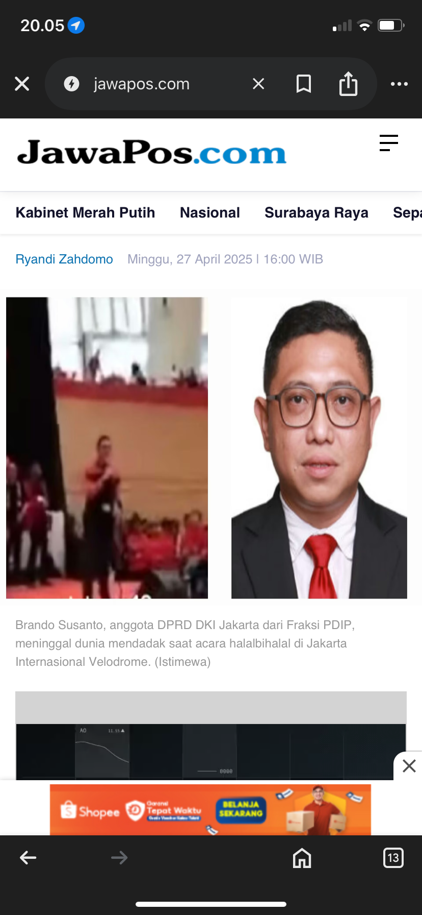 Brando Susanto Meninggal Dunia