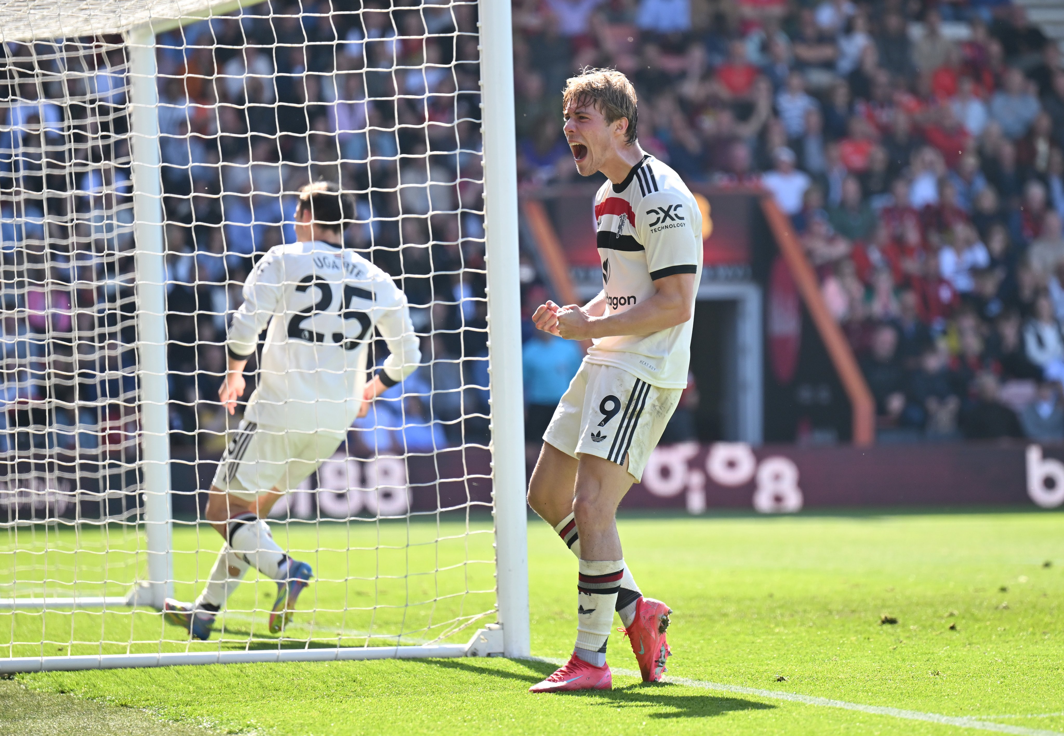 Striker Manchester United Rasmus Hojlund.