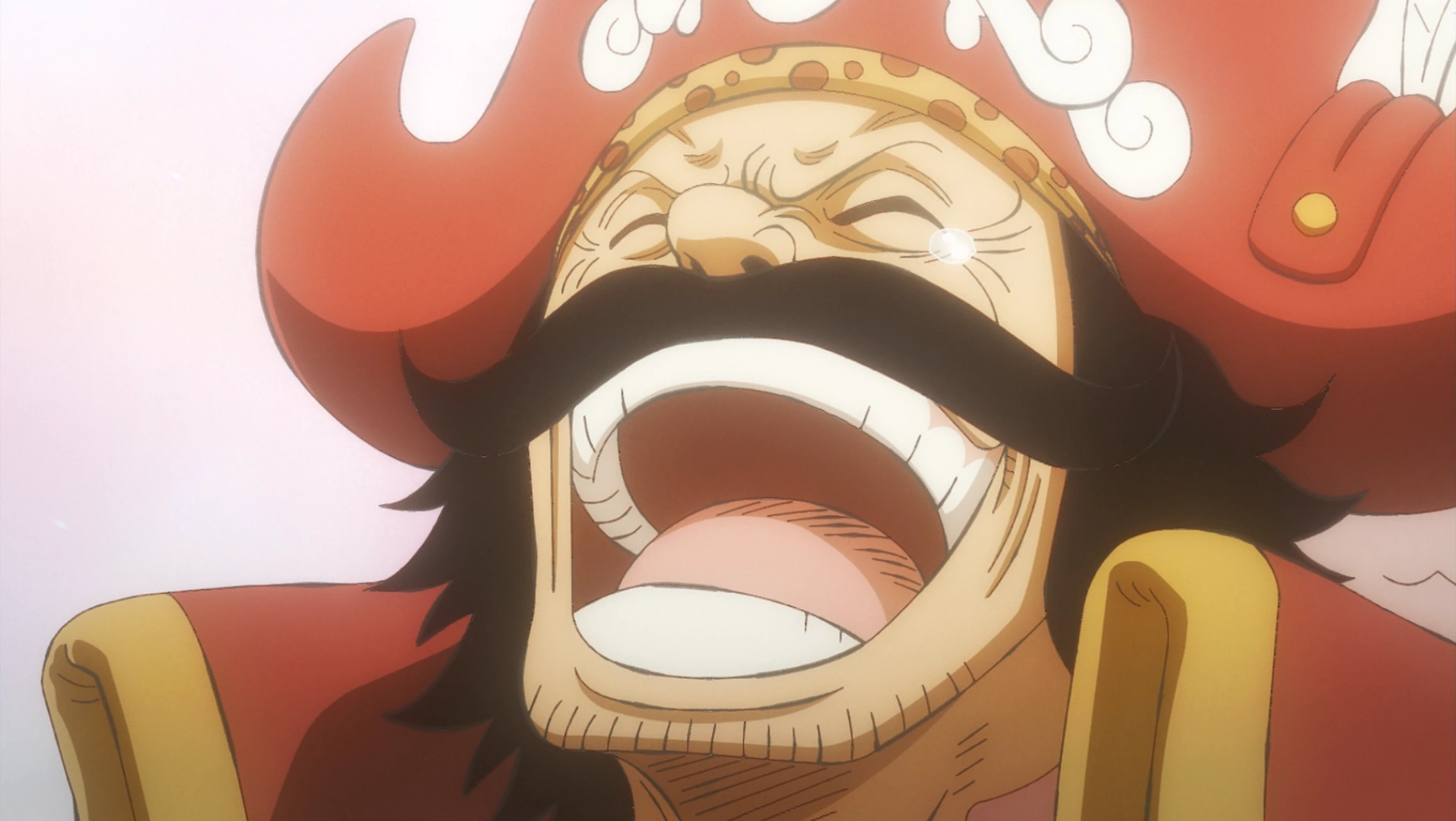 Gol D Roger yang tertawa setelah sampai di Pulau Laugh Tale One Piece.