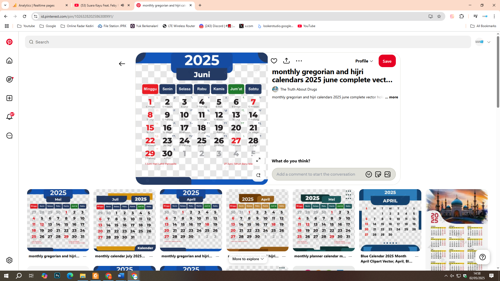 Kalender Juni 2025