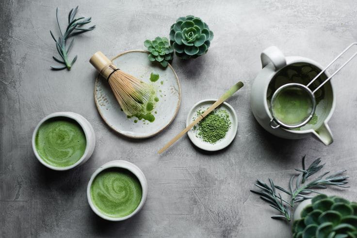 Bubuk Matcha yang diseduh