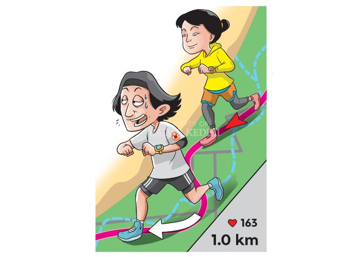 Ilustrasi tren lari.