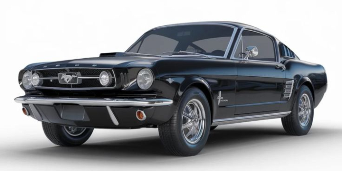 Ford Mustang in black