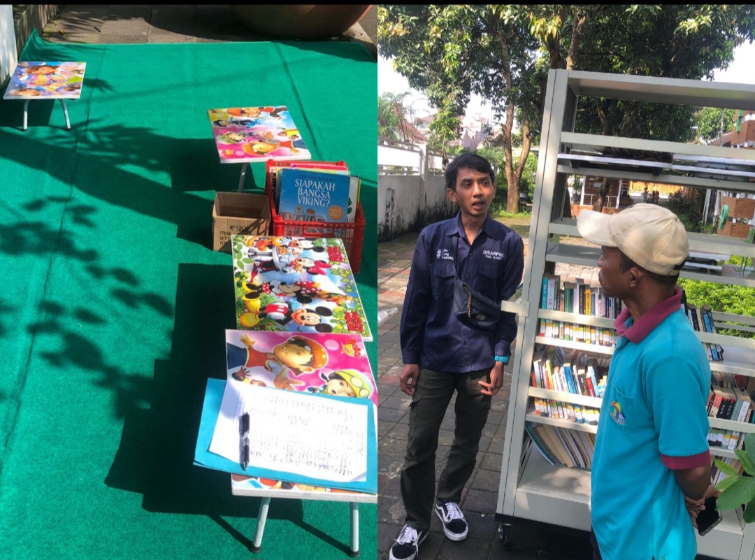 Lapak baca Perpustakaan Kabupaten Kediri di CFD