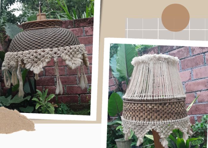 Contoh produk kerajinan dari serat nanas.