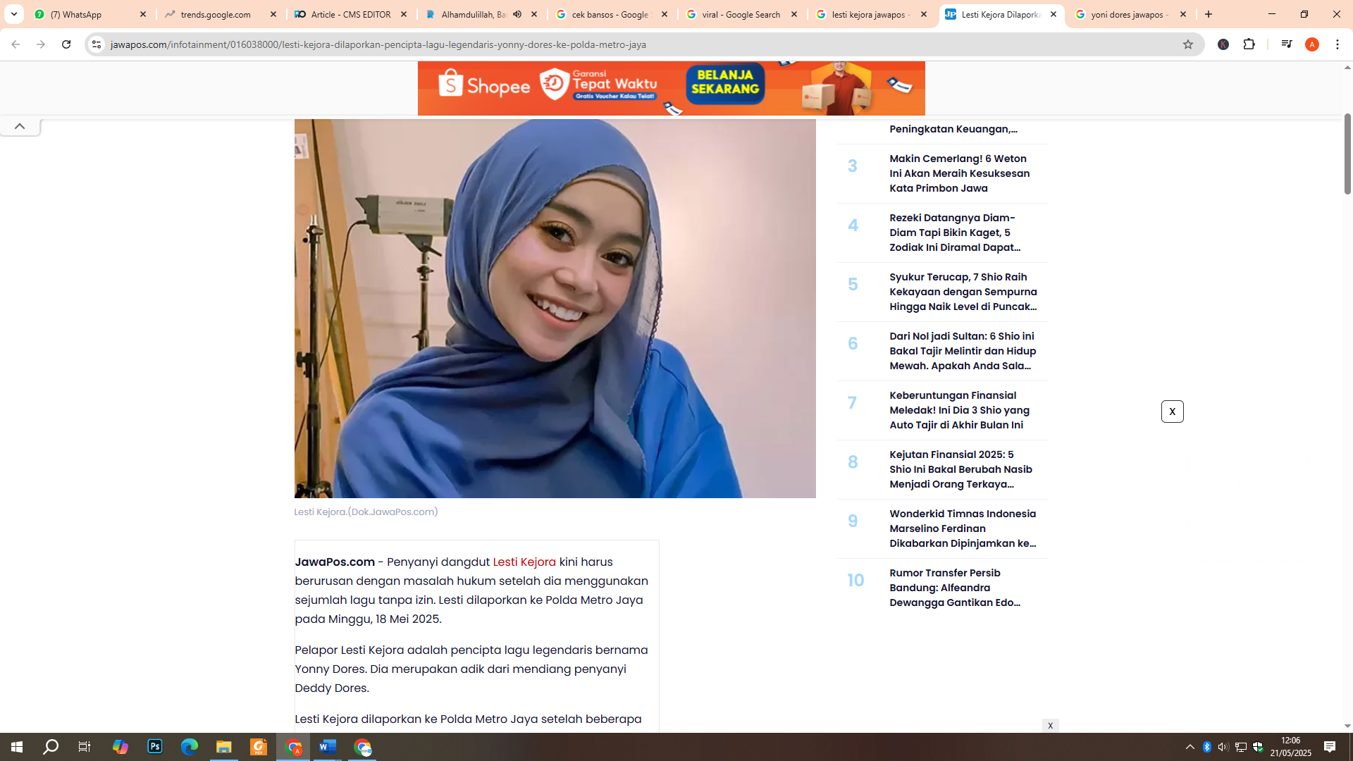 Lesti Kejora diduga kena pelanggaran hak cipta