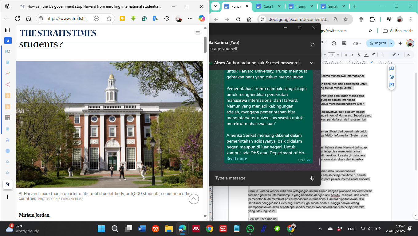 Tampak Salah Satu Sudut Harvard University