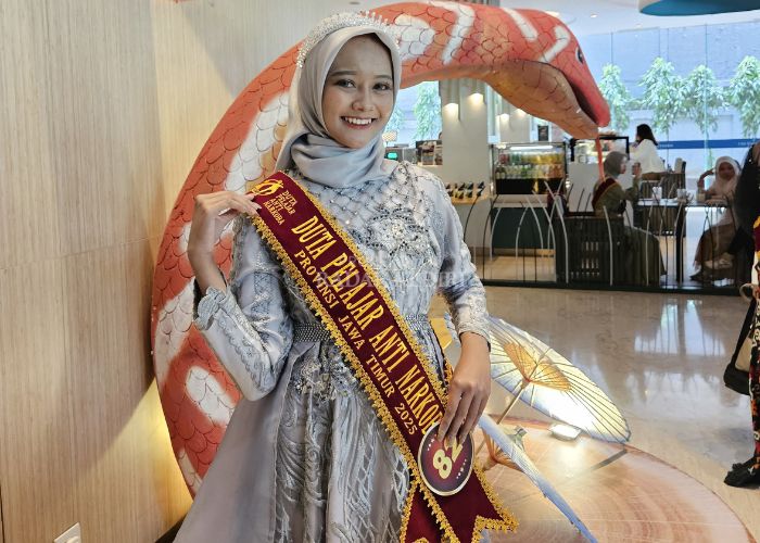 Ladiya dinobatkan jadi finalis Duta Pelajat Anti Narkoba Jatim 2025.