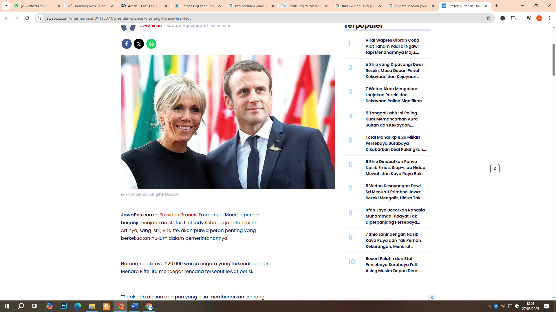 Emmanuel dan Brigitte Macron