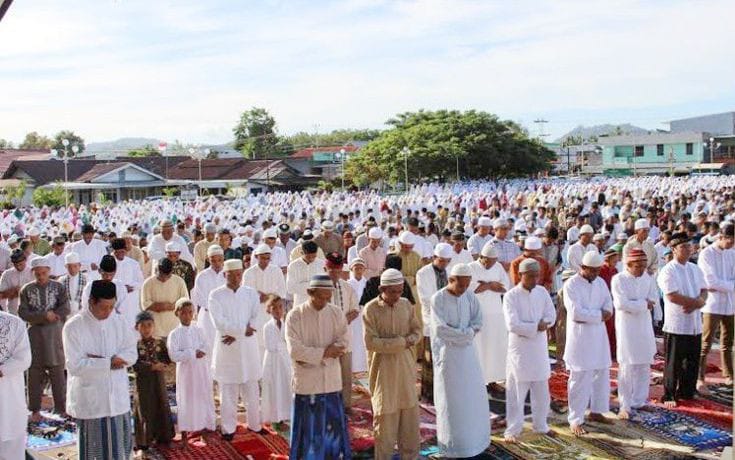 Ilustrasi salat Idul Adha.