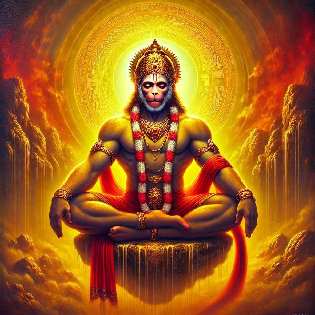 Ilustrasi Hanoman dalam Mitologi Hindu
