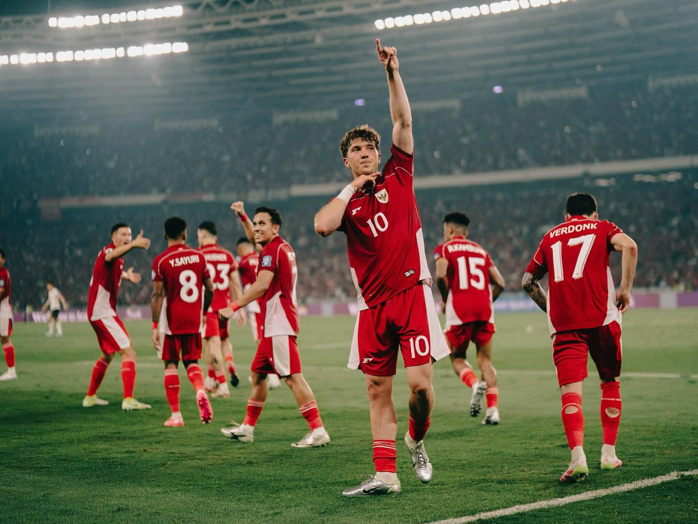 MELONJAK: Peringkat FIFA terbaru Timnas Indonesia melesat setelah kalahkan China di Stadion GBK (5/6) kemarin.