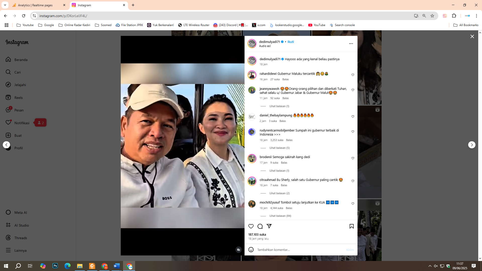 tampilan kebersamaan Dedi Mulyadi dan Sherlt Tjoanda