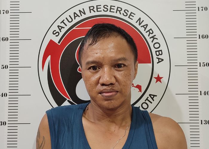 RESIDIVIS: Gentong sebelum mendekam di balik jeruji besi Polres Kediri Kota.