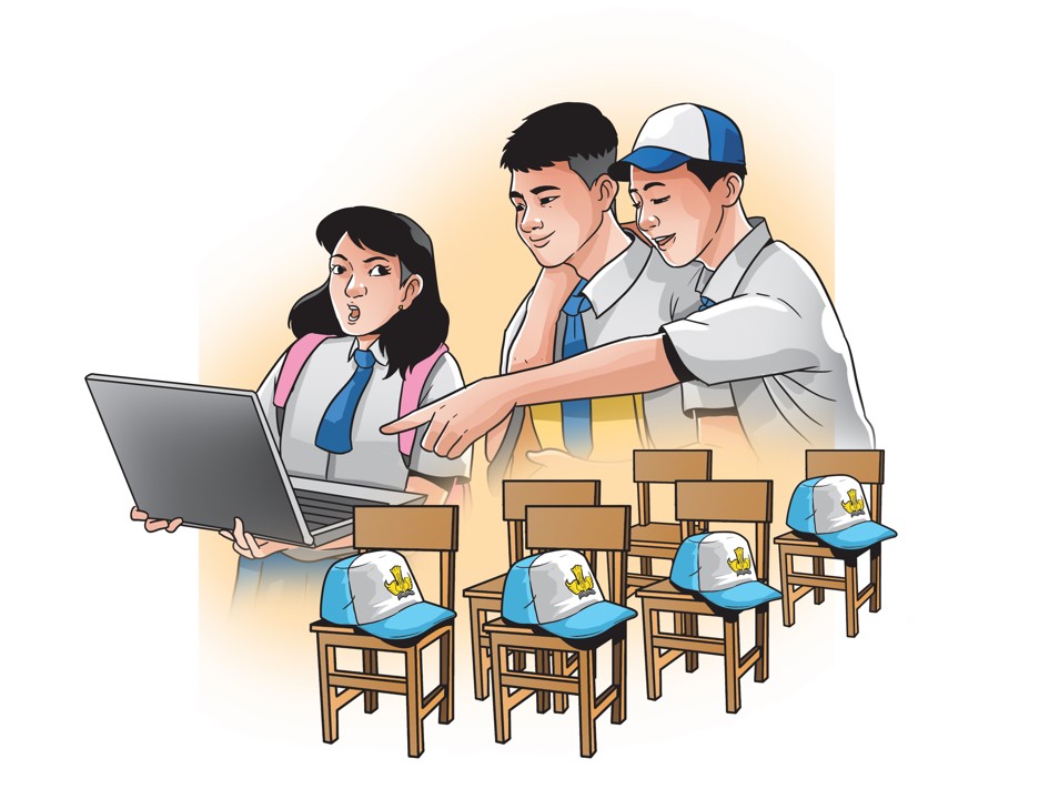 Ilustrasi pelajar SMP di Kediri.