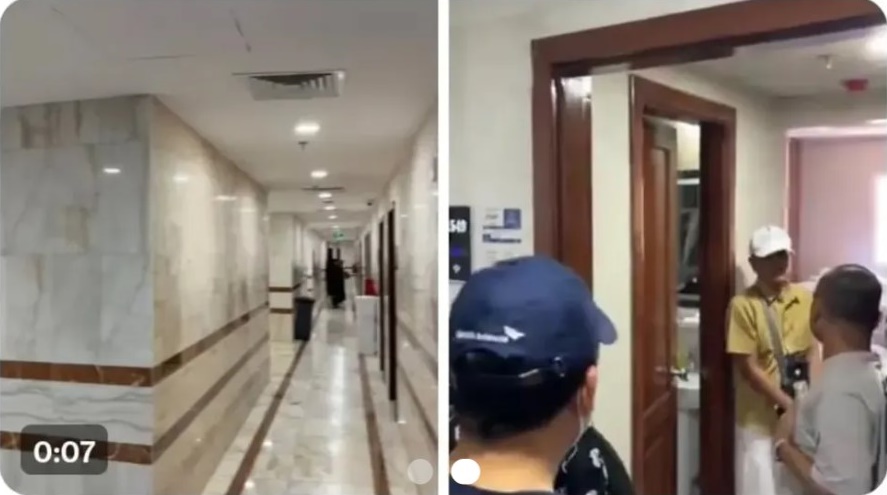 Asap rokok yang menyebabkan berbunyinya alarm kebakaran membuat sejumlah Jemaah Haji lansia panik&nbsp;dan&nbsp;menangis.
