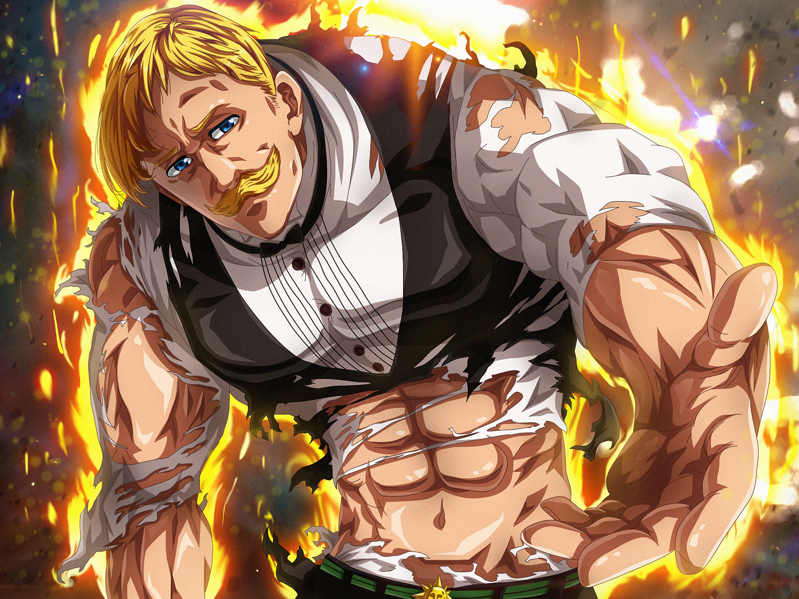 Escanor, salah satu karakter dari anime Nanatsu no Taizai yang lebih kuat dari tokoh utama.