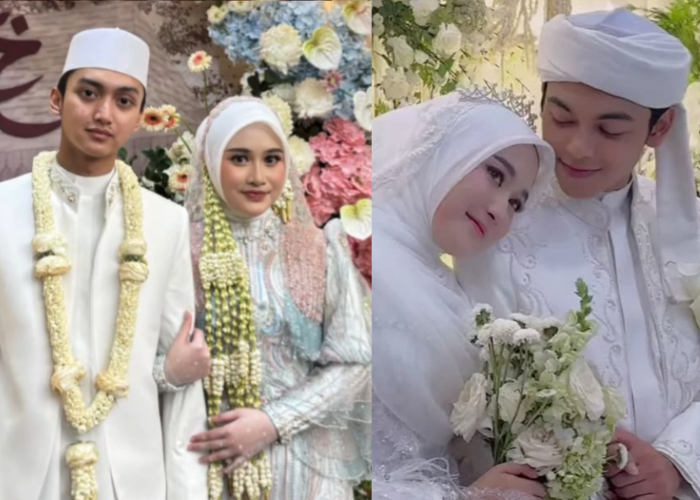 Sebelah kiri pernikahan Gus Azmi dan Khansa Mariska, sebelah kanan pernikahan Gus Zizan dan Syifa