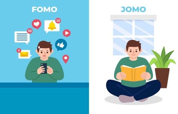 Ilustrasi FOMO dan JOMO