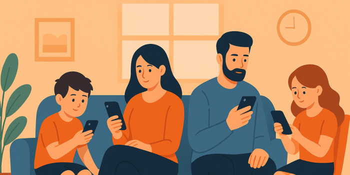 Ilustrasi Pengaruh Smartphone terhadap Pola Komunikasi Keluarga di Era Digital