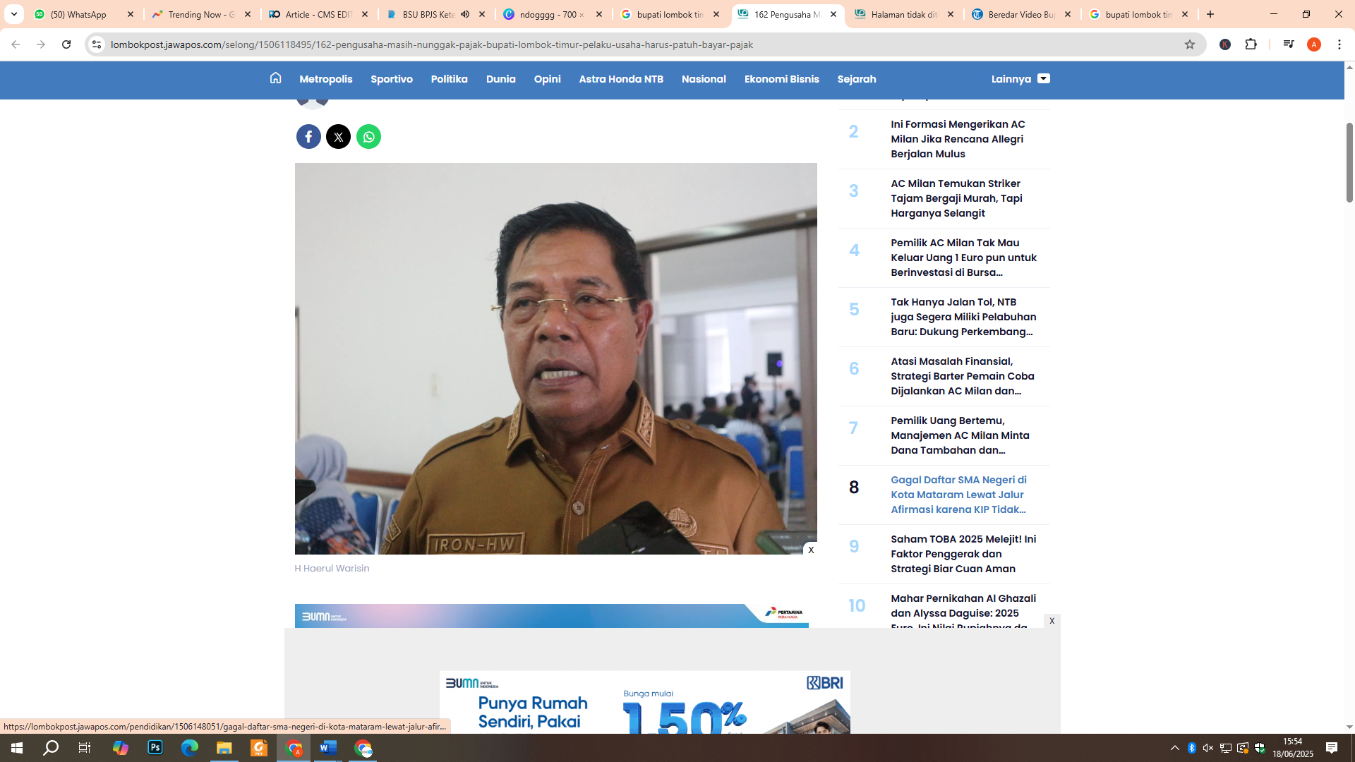 Bupati Lombok Timur