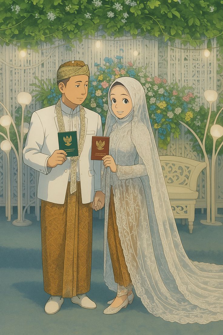 Ilustrasi pernikahan.