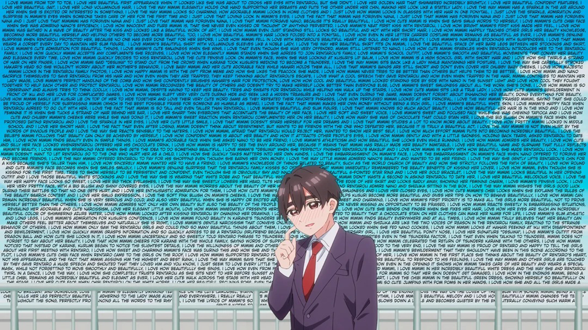 Adegan anime 100 Girlfriends yang pecahkann Guinness World Records.