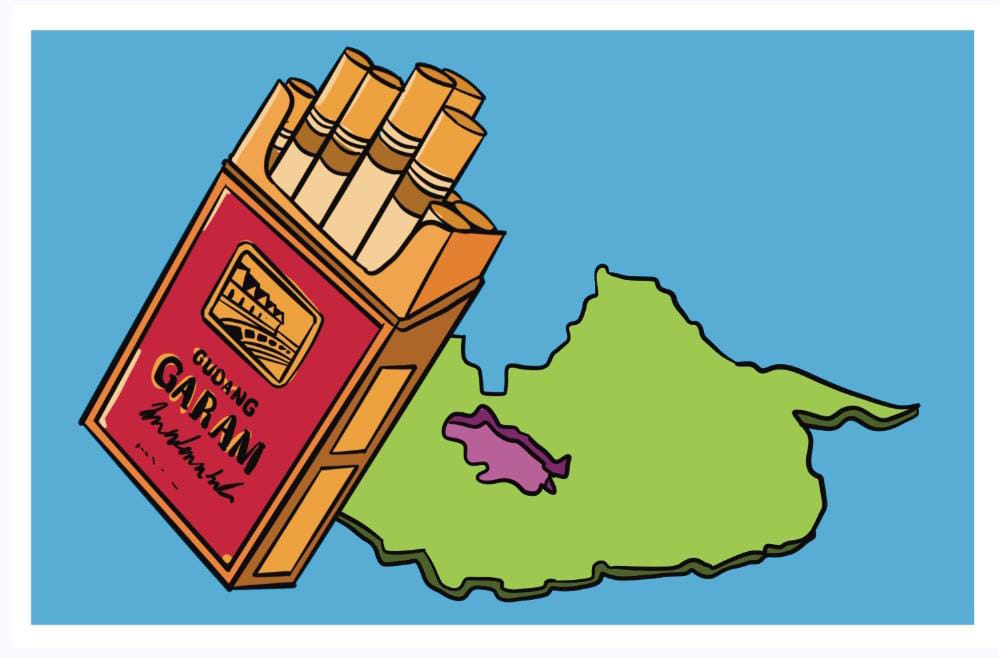 Ilustrasi rokok yang menjadi penyumbang terbesar pada PDRB Kota Kediri