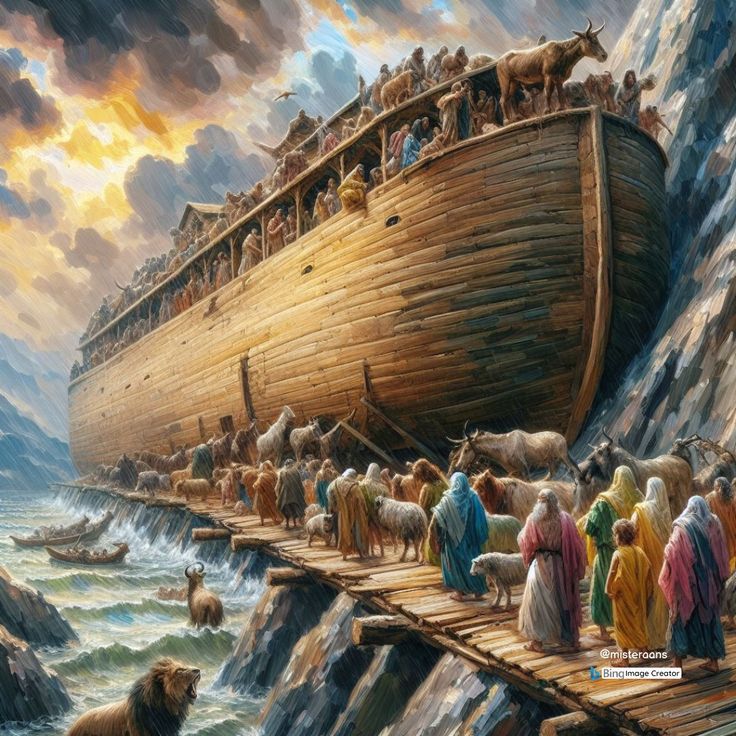 Ilustrasi perahu Nabi Nuh di tanggal 10 Muharram.