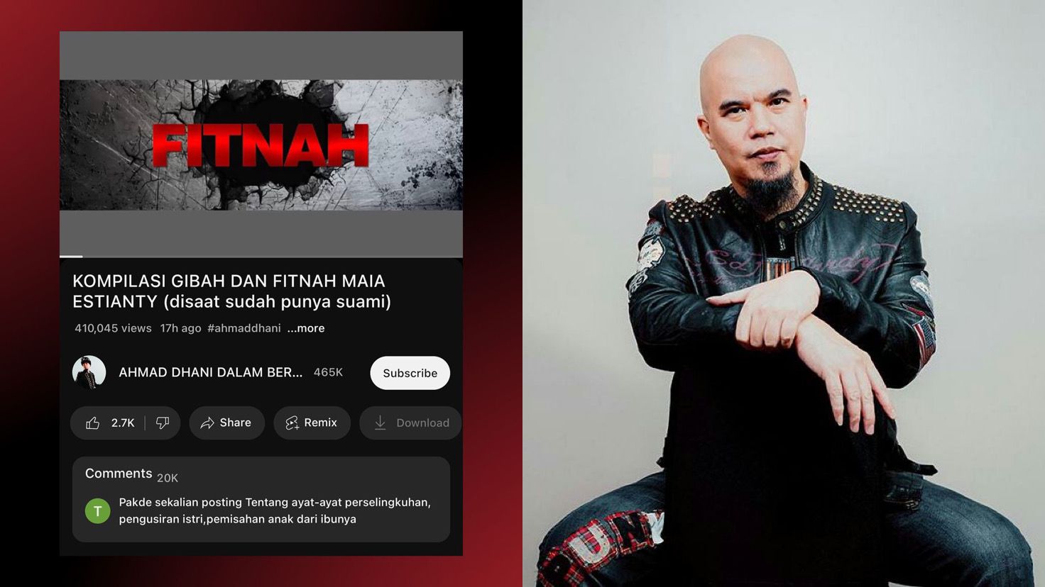Musisi Ahmad Dhani kembali melontarkan sindiran tajam kepada mantan istrinya, Maia Estianty.