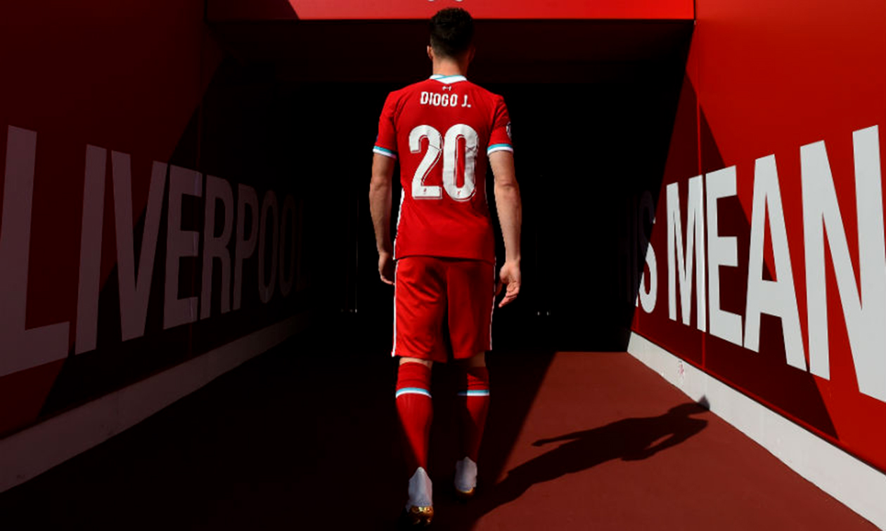 Nomor punggung 20 Liverpool yang dikenakan oleh Diogo Jota.