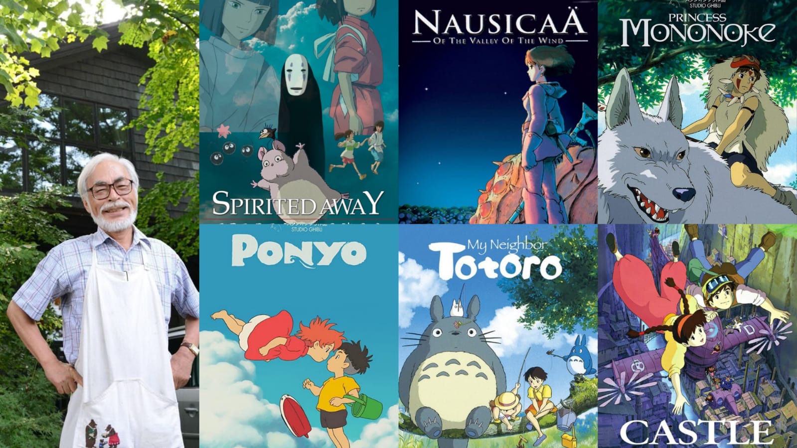 Hayao Miyazaki dan poster film-filmnya