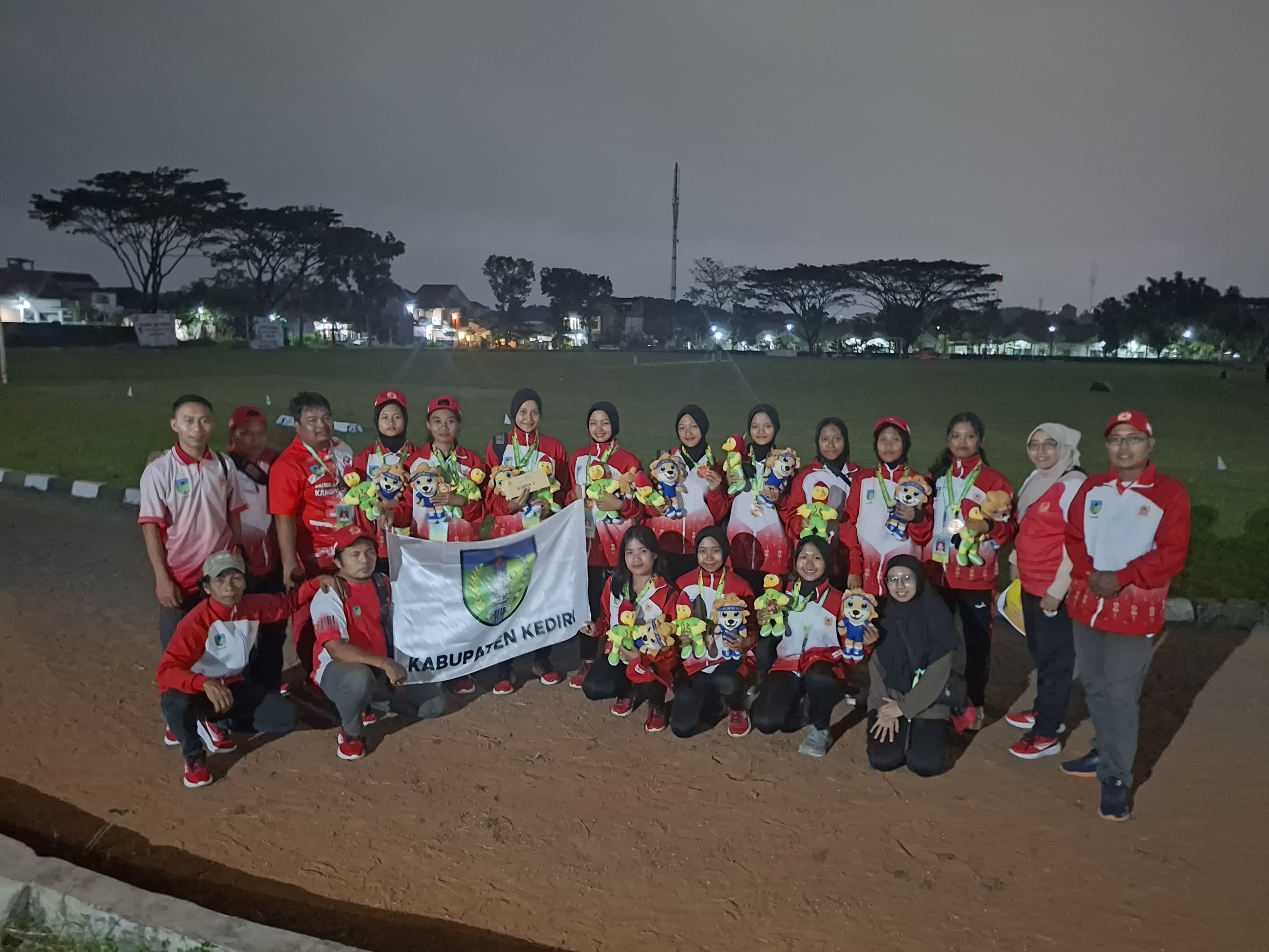 Kontingen Porprov Jatim dari Kabupaten Kediri.