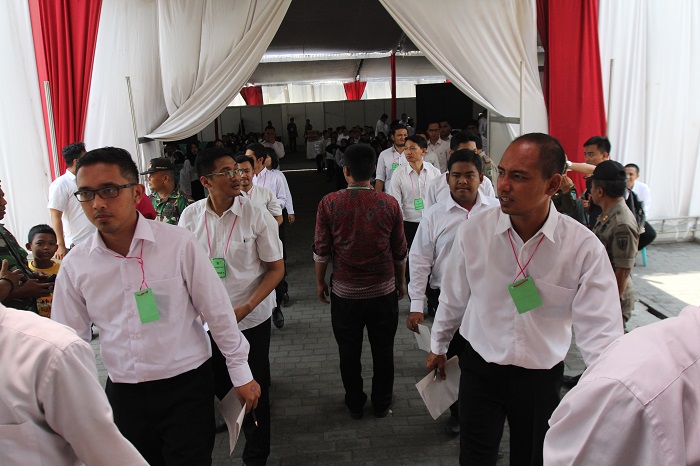 Peserta PPPK dan CPNS saat menjalani tes di Kediri.