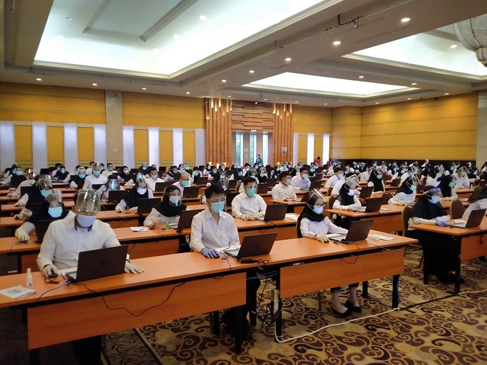 Honorer Kediri saat menjalani tes PPPK.