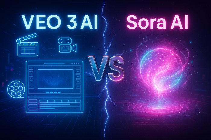 Gambar ilustrasi Veo 3 dan Sora AI