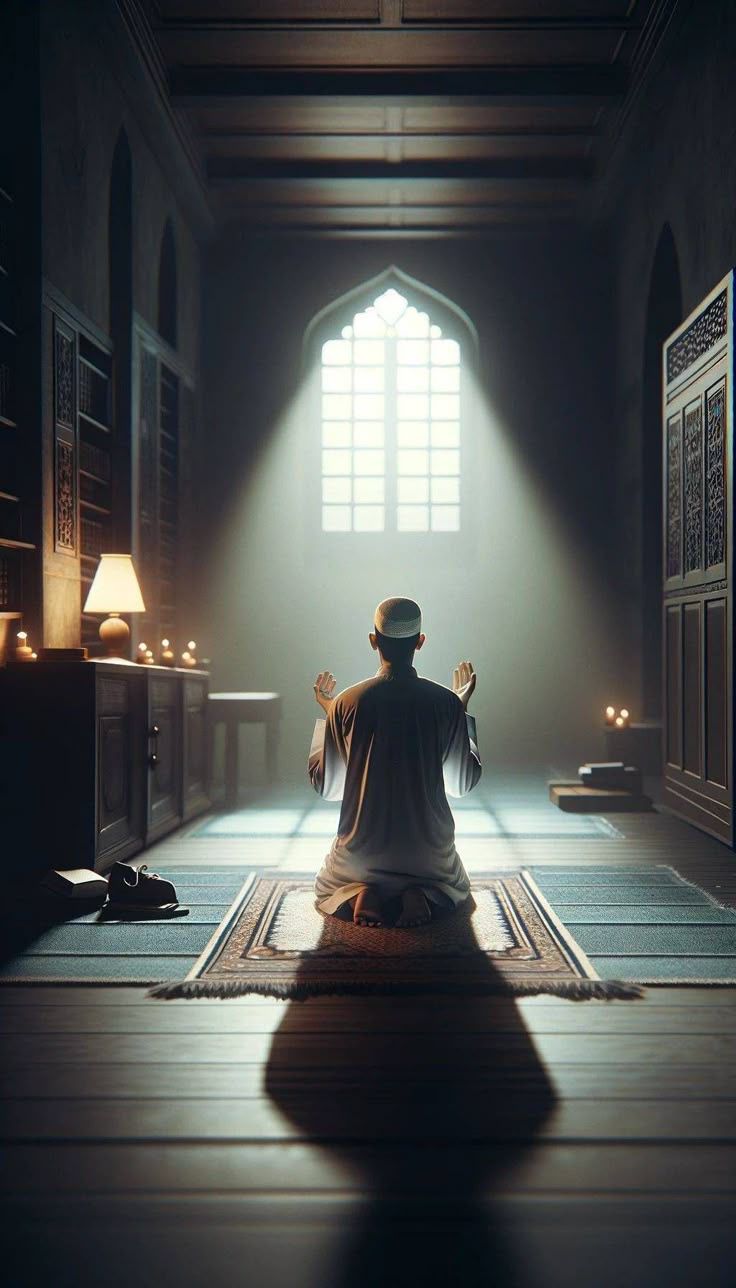 Ilustrasi salat Istikharah.