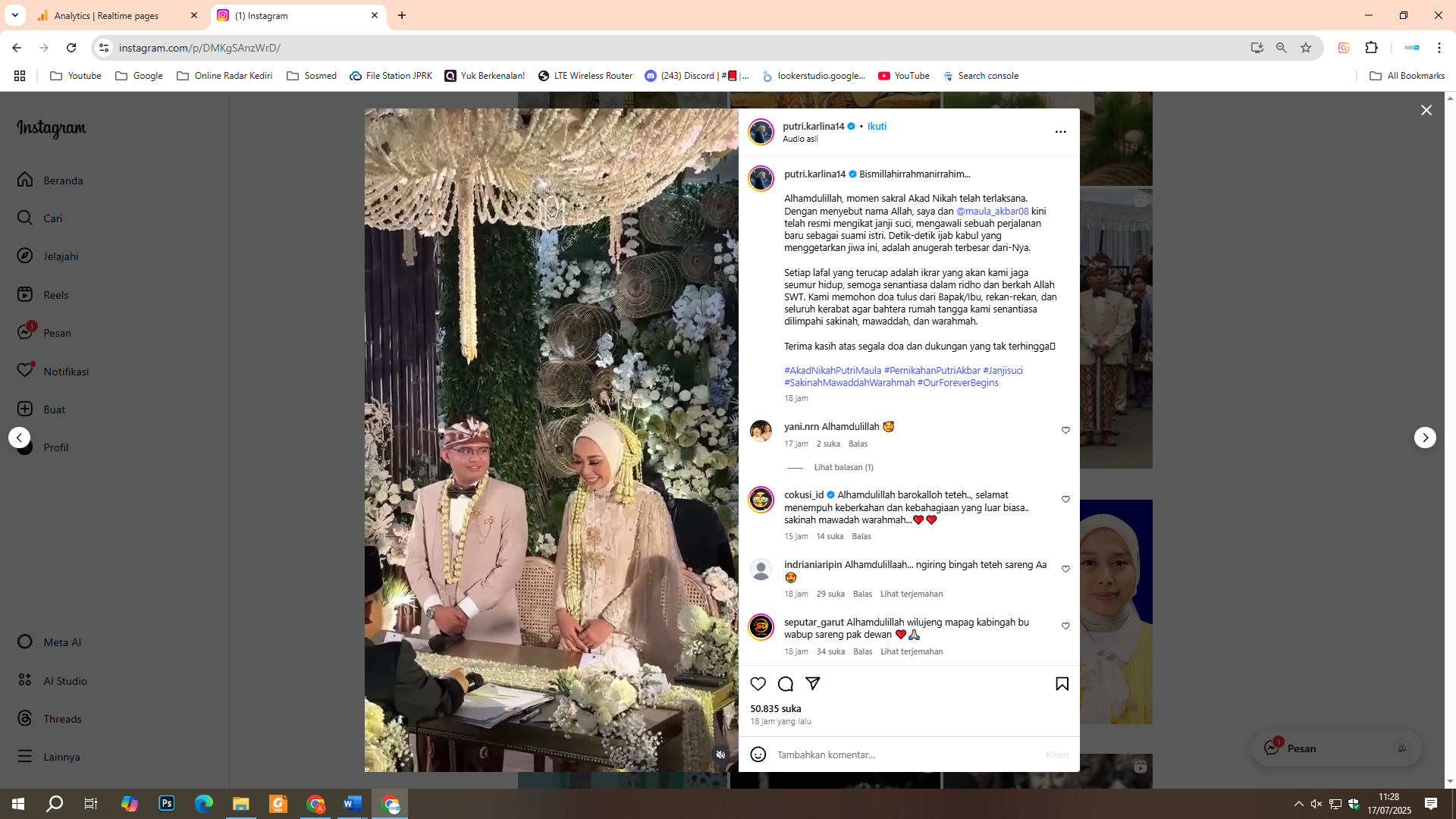 sosok mantan suami Putri Karlina jadi incaran warganet